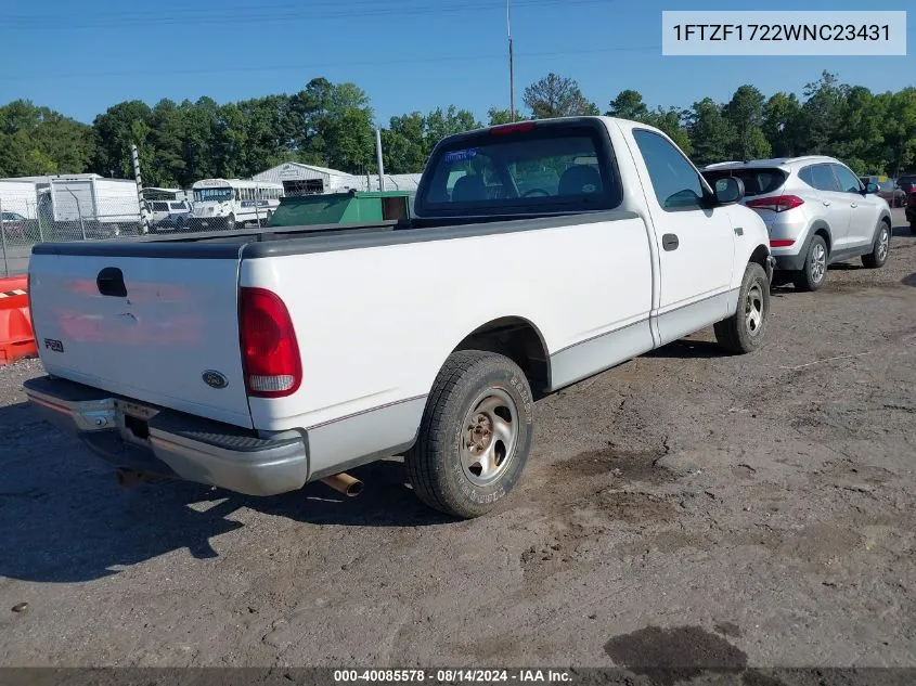 1998 Ford F-150 Standard/Xl/Xlt VIN: 1FTZF1722WNC23431 Lot: 40085578