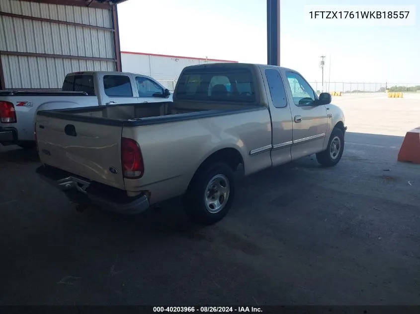 1998 Ford F-150 Lariat/Standard/Xl/Xlt VIN: 1FTZX1761WKB18557 Lot: 40203966