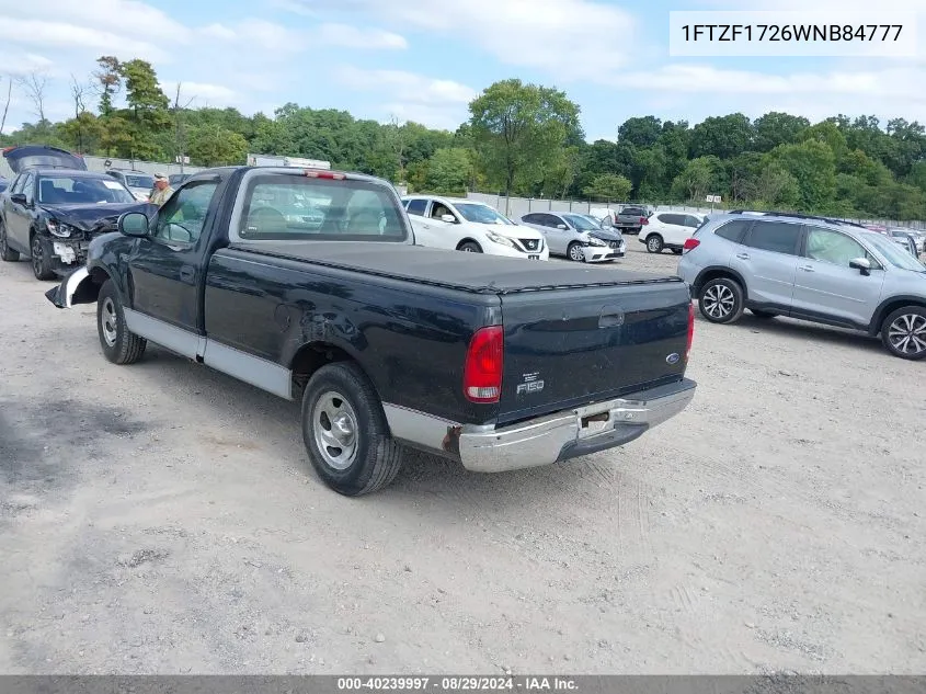 1998 Ford F-150 Standard/Xl/Xlt VIN: 1FTZF1726WNB84777 Lot: 40239997