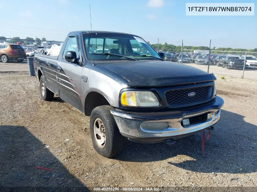 1998 Ford F150 VIN: 1FTZF18W7WNB87074 Lot: 40270276