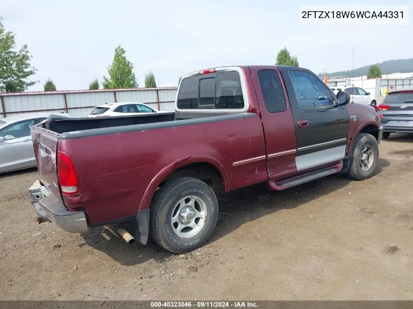 1998 Ford F150 VIN: 2FTZX18W6WCA44331 Lot: 40323046