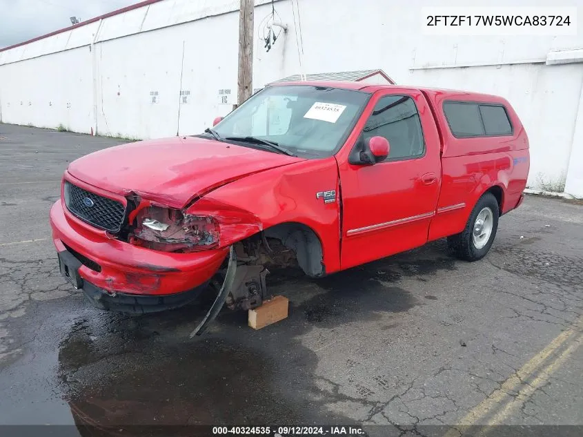 1998 Ford F-150 Lariat/Standard/Xl/Xlt VIN: 2FTZF17W5WCA83724 Lot: 40324535