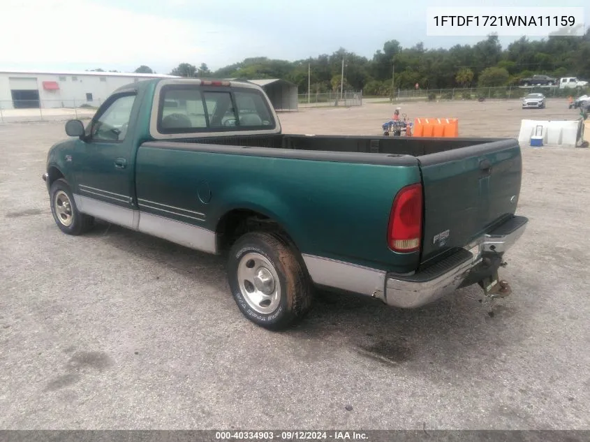 1FTDF1721WNA11159 1998 Ford F-150 Standard/Xl/Xlt