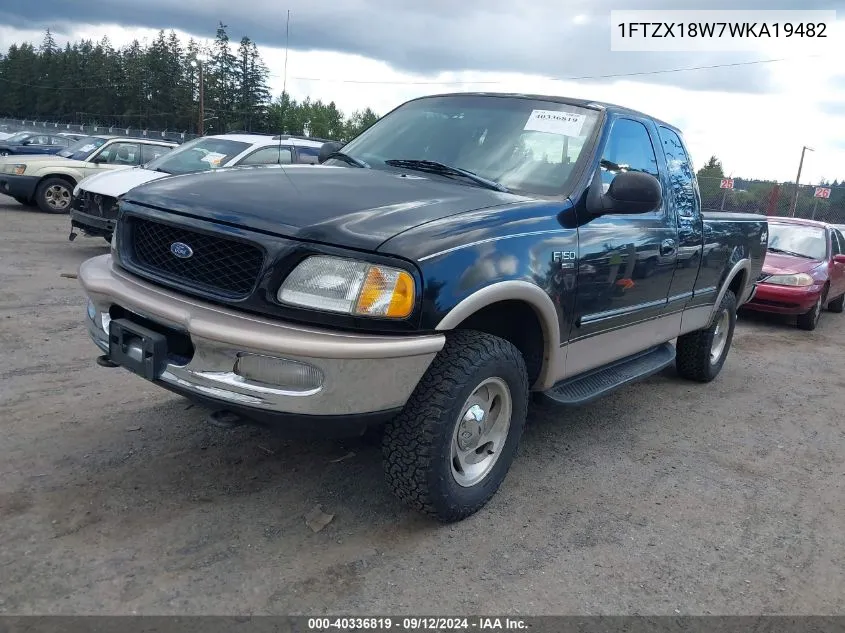 1998 Ford F-150 Lariat/Standard/Xl/Xlt VIN: 1FTZX18W7WKA19482 Lot: 40336819