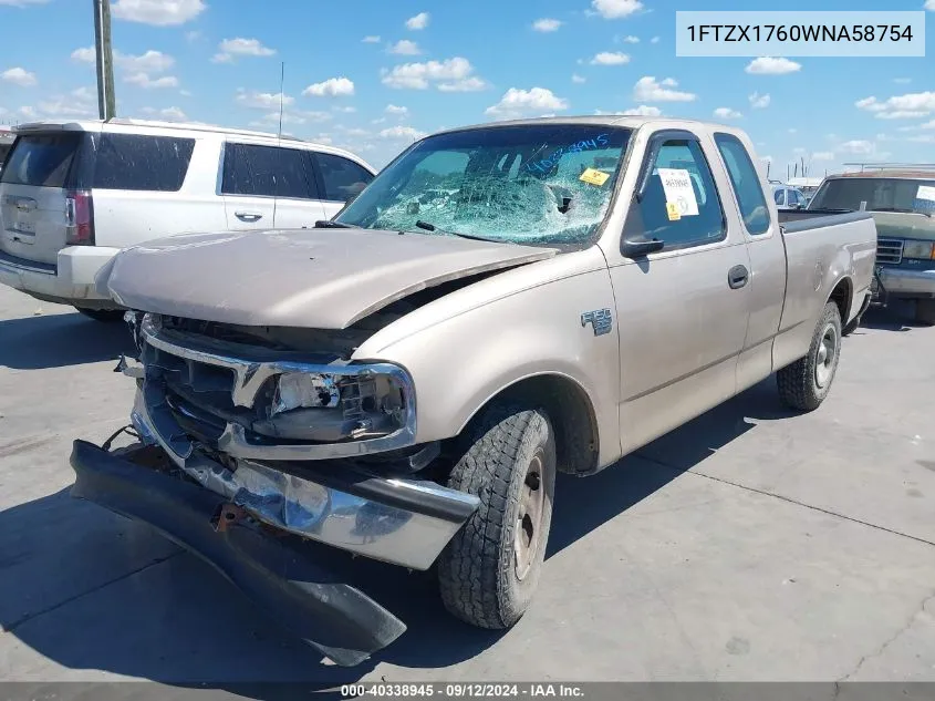 1FTZX1760WNA58754 1998 Ford F-150 Lariat/Standard/Xl/Xlt