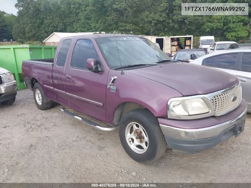 1998 Ford F-150 Lariat/Standard/Xl/Xlt VIN: 1FTZX1766WNA99292 Lot: 40376285