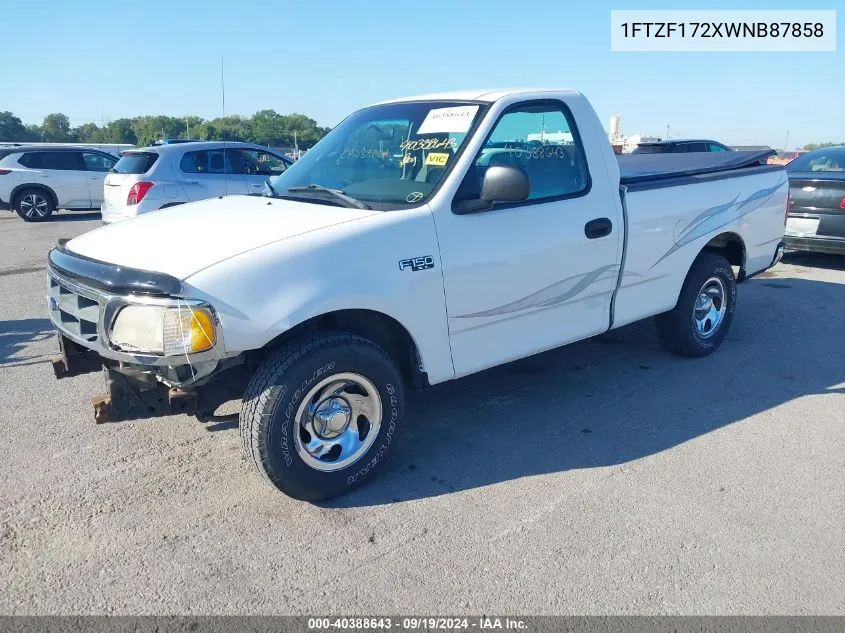 1998 Ford F-150 Standard/Xl/Xlt VIN: 1FTZF172XWNB87858 Lot: 40388643