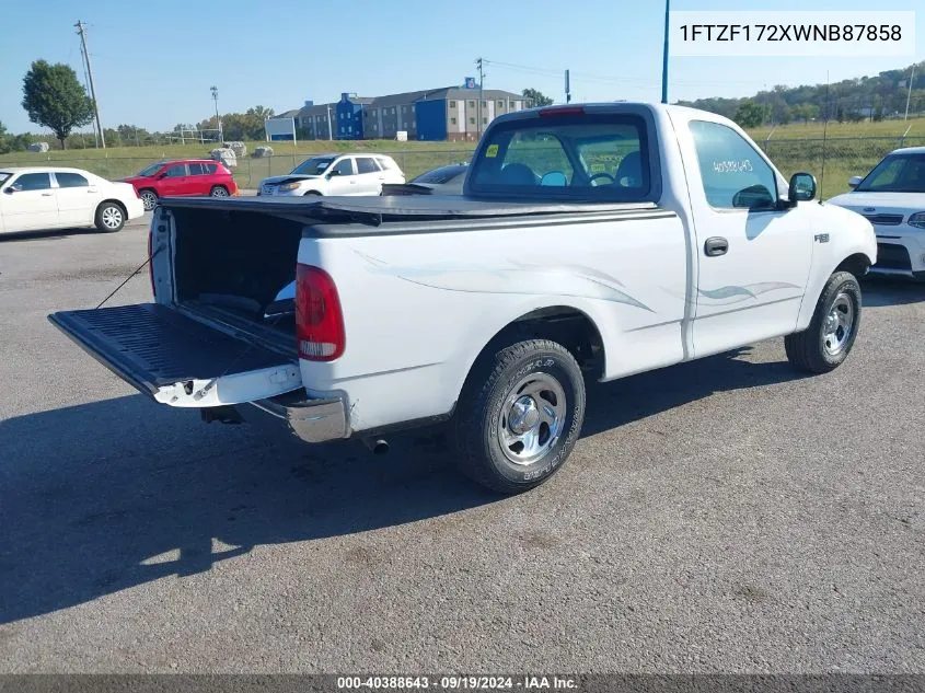 1998 Ford F-150 Standard/Xl/Xlt VIN: 1FTZF172XWNB87858 Lot: 40388643