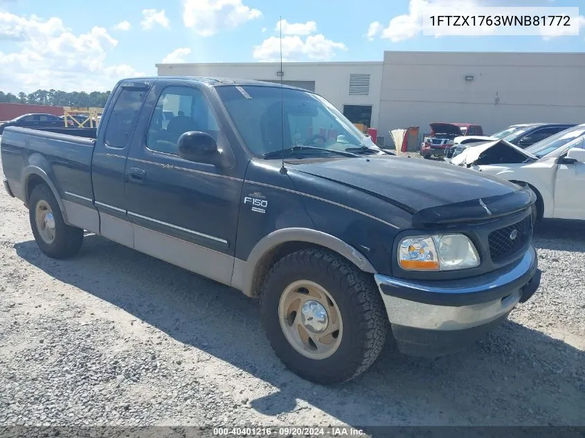 1998 Ford F-150 Lariat/Standard/Xl/Xlt VIN: 1FTZX1763WNB81772 Lot: 40401216