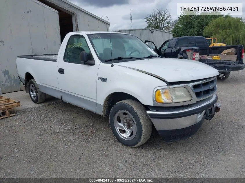 1998 Ford F-150 Standard/Xl/Xlt VIN: 1FTZF1726WNB67431 Lot: 40424188