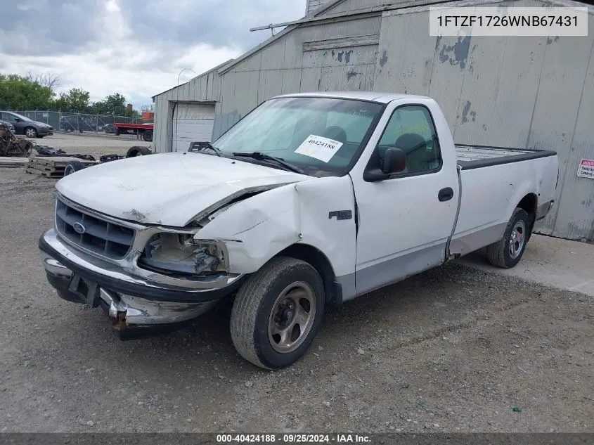 1998 Ford F-150 Standard/Xl/Xlt VIN: 1FTZF1726WNB67431 Lot: 40424188