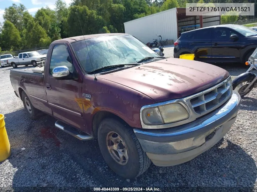 1998 Ford F-150 Lariat/Standard/Xl/Xlt VIN: 2FTZF1761WCA41521 Lot: 40443309