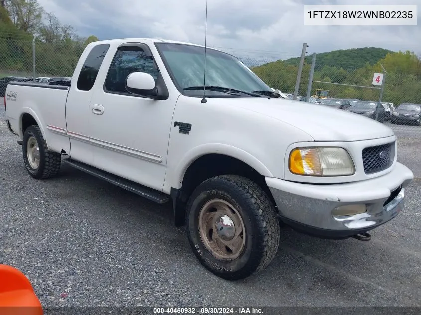 1998 Ford F-150 Lariat/Standard/Xl/Xlt VIN: 1FTZX18W2WNB02235 Lot: 40450932