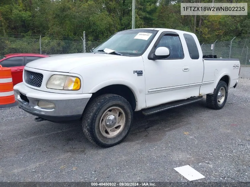 1998 Ford F-150 Lariat/Standard/Xl/Xlt VIN: 1FTZX18W2WNB02235 Lot: 40450932