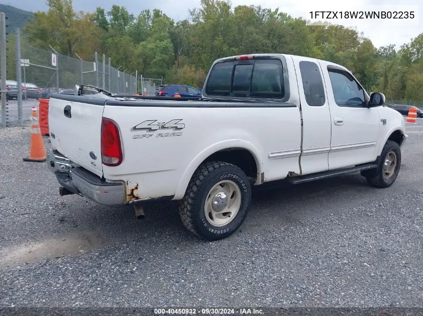 1998 Ford F-150 Lariat/Standard/Xl/Xlt VIN: 1FTZX18W2WNB02235 Lot: 40450932