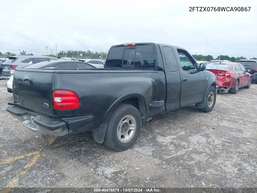 1998 Ford F-150 Lariat/Xl/Xlt VIN: 2FTZX0768WCA90867 Lot: 40478879