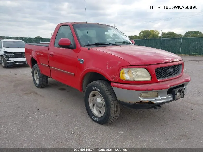 1998 Ford F150 VIN: 1FTRF18L5WKA50898 Lot: 40514527