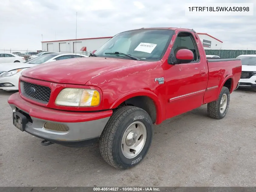 1998 Ford F150 VIN: 1FTRF18L5WKA50898 Lot: 40514527