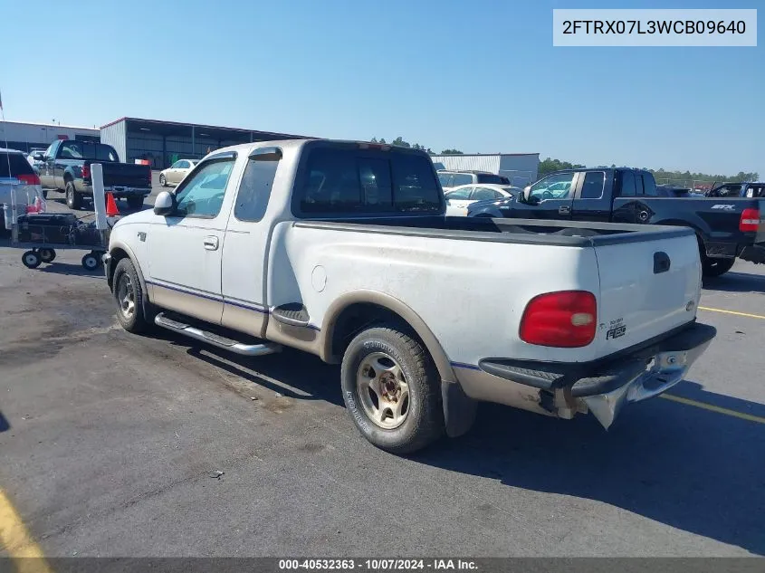 1998 Ford F-150 Lariat/Xl/Xlt VIN: 2FTRX07L3WCB09640 Lot: 40532363