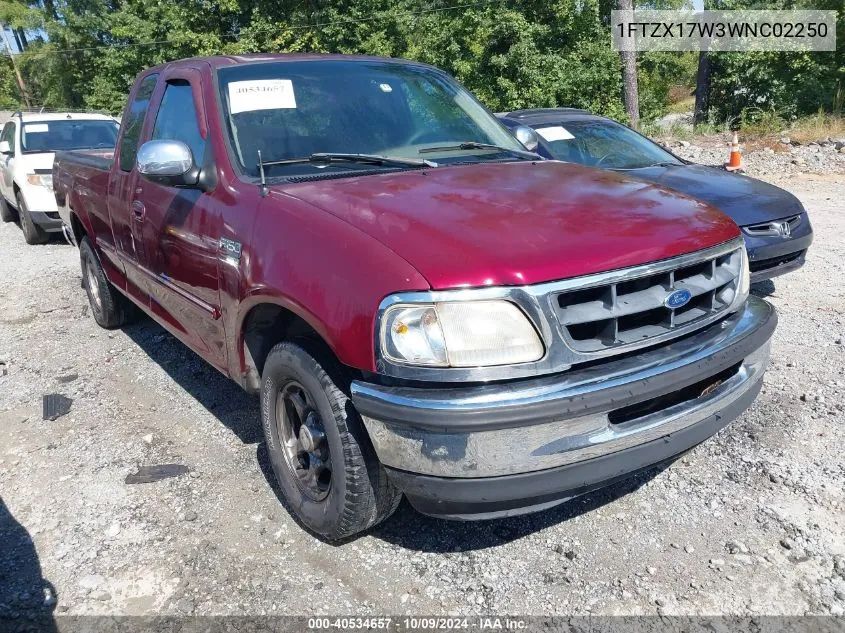 1998 Ford F-150 Lariat/Standard/Xl/Xlt VIN: 1FTZX17W3WNC02250 Lot: 40534657