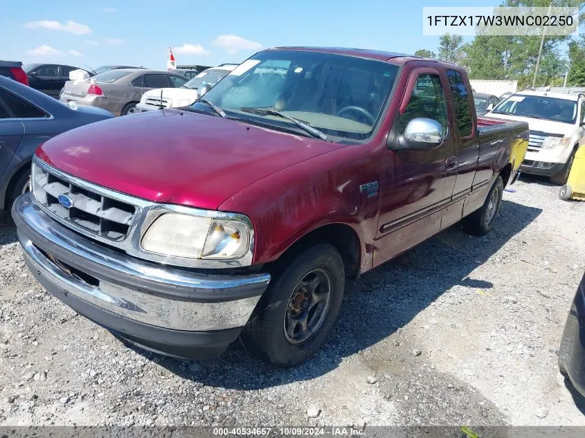 1998 Ford F-150 Lariat/Standard/Xl/Xlt VIN: 1FTZX17W3WNC02250 Lot: 40534657