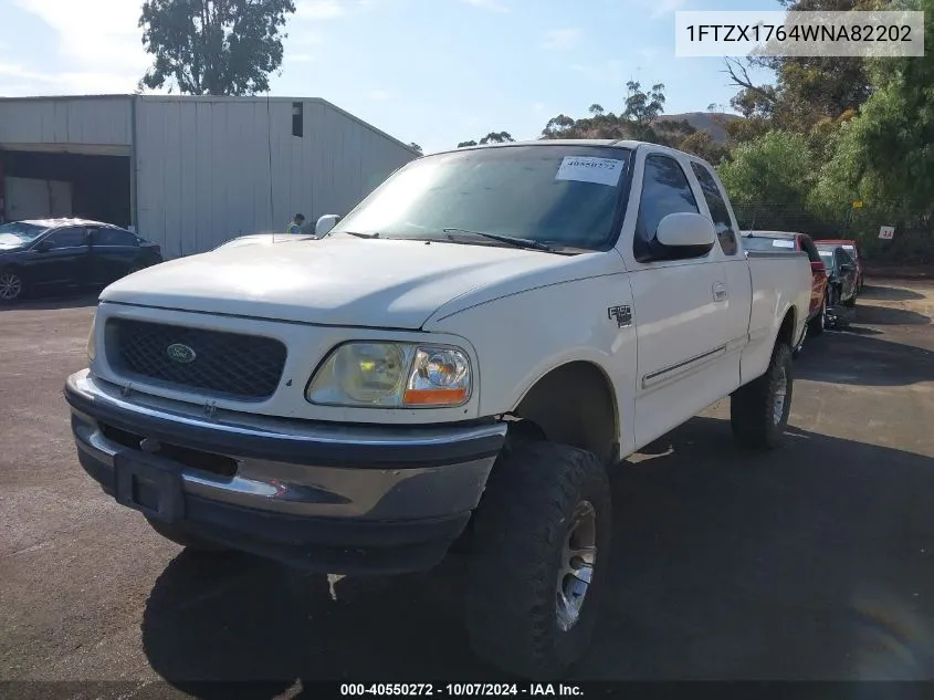 1998 Ford F-150 Lariat/Standard/Xl/Xlt VIN: 1FTZX1764WNA82202 Lot: 40550272