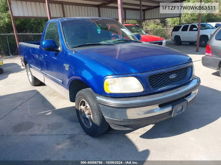 1998 Ford F-150 Lariat/Standard/Xl/Xlt VIN: 1FTZF17W0WKB63511 Lot: 40556768