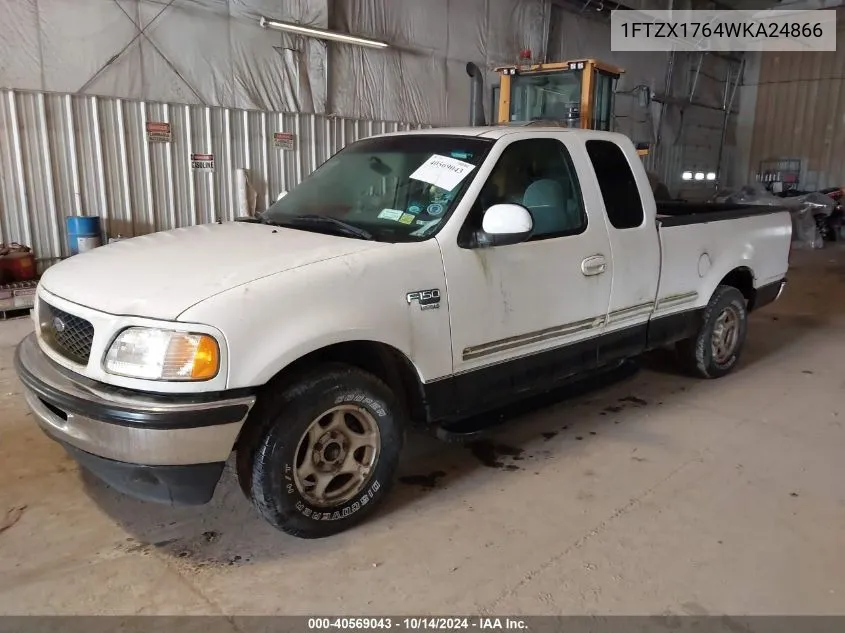 1998 Ford F-150 Lariat/Standard/Xl/Xlt VIN: 1FTZX1764WKA24866 Lot: 40569043