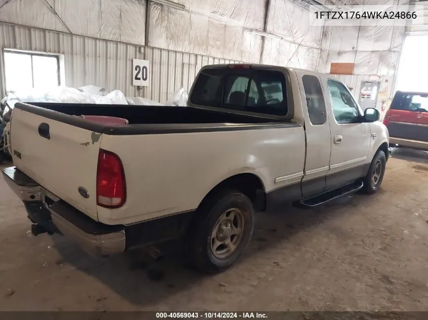 1998 Ford F-150 Lariat/Standard/Xl/Xlt VIN: 1FTZX1764WKA24866 Lot: 40569043