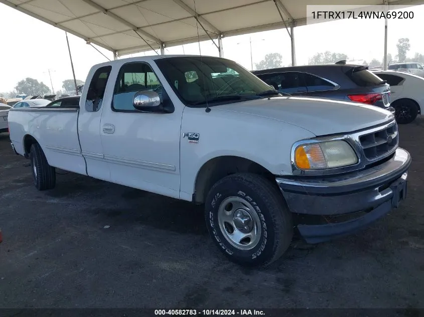 1998 Ford F-150 Lariat/Xl/Xlt VIN: 1FTRX17L4WNA69200 Lot: 40582783