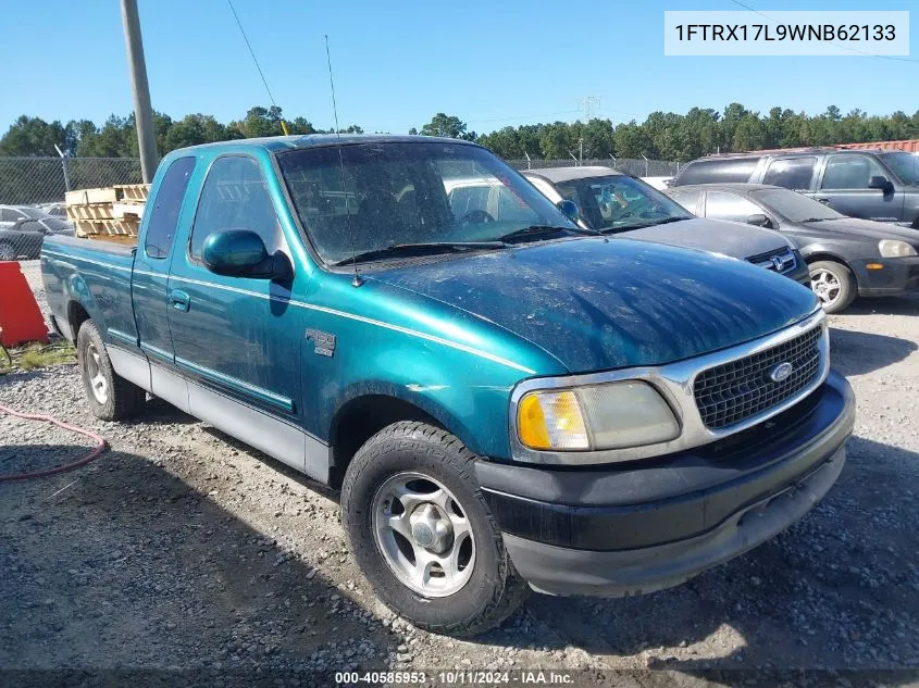 1998 Ford F-150 Lariat/Xl/Xlt VIN: 1FTRX17L9WNB62133 Lot: 40585953