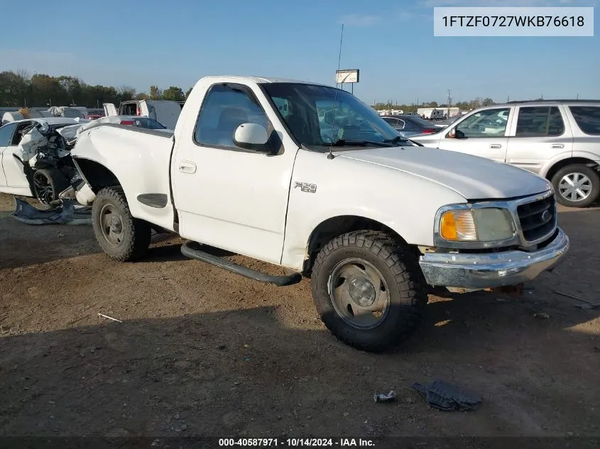 1998 Ford F-150 Xl/Xlt VIN: 1FTZF0727WKB76618 Lot: 40587971