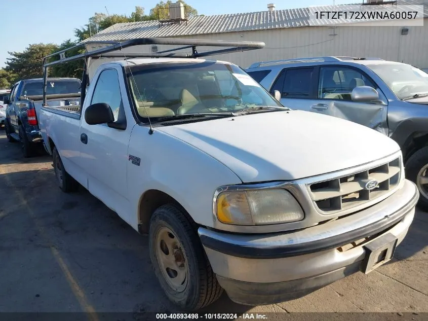 1998 Ford F-150 Standard/Xl/Xlt VIN: 1FTZF172XWNA60057 Lot: 40593498