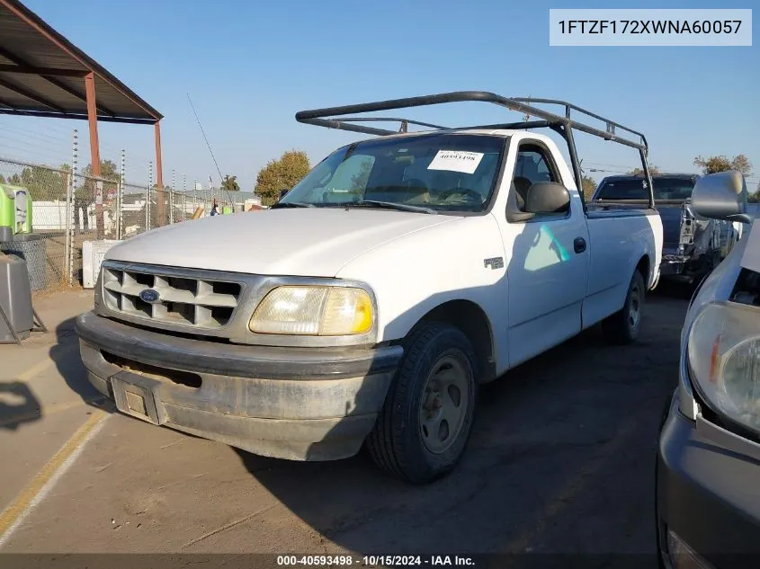 1998 Ford F-150 Standard/Xl/Xlt VIN: 1FTZF172XWNA60057 Lot: 40593498