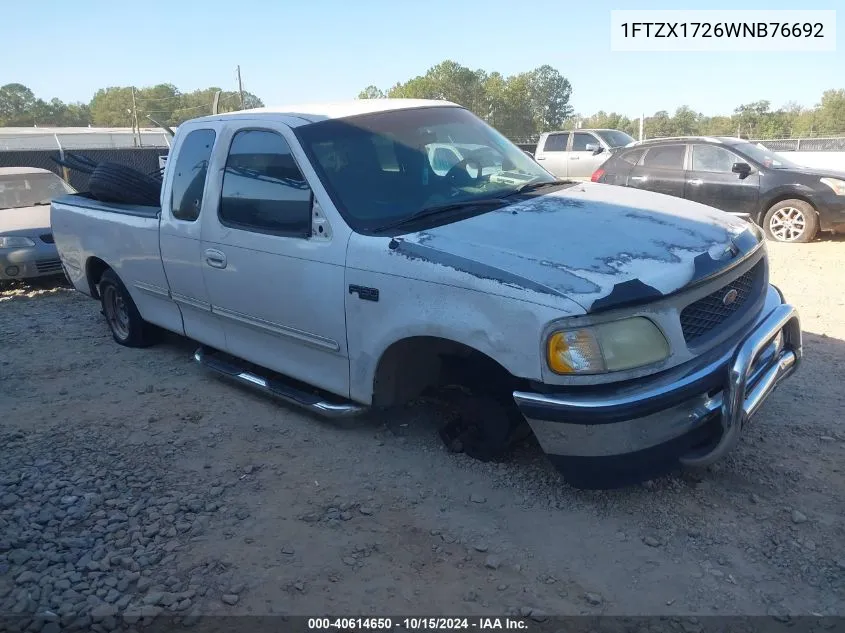 1998 Ford F-150 Standard/Xl/Xlt VIN: 1FTZX1726WNB76692 Lot: 40614650