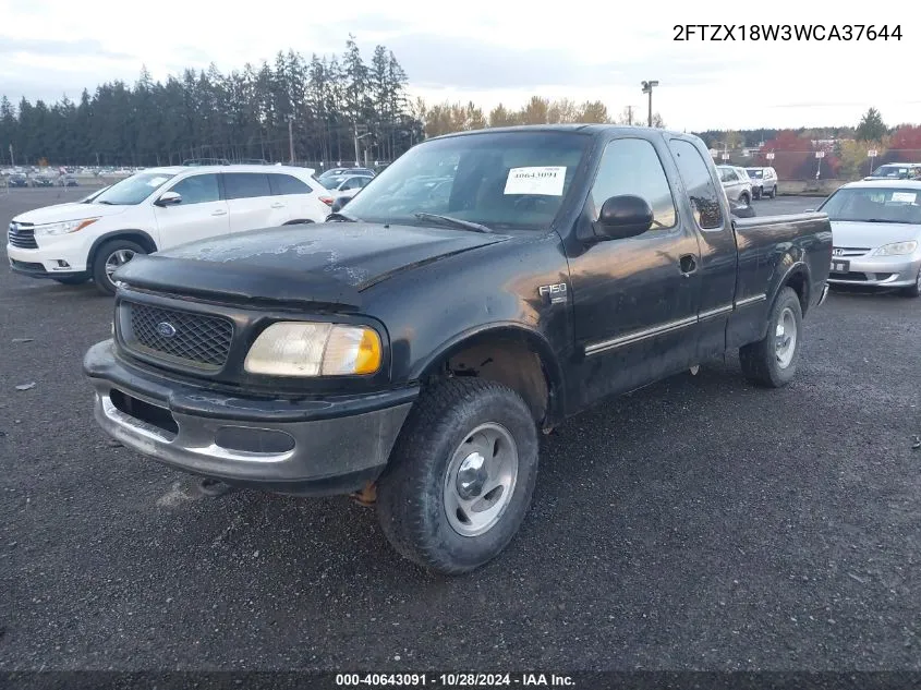 1998 Ford F-150 Lariat/Standard/Xl/Xlt VIN: 2FTZX18W3WCA37644 Lot: 40643091