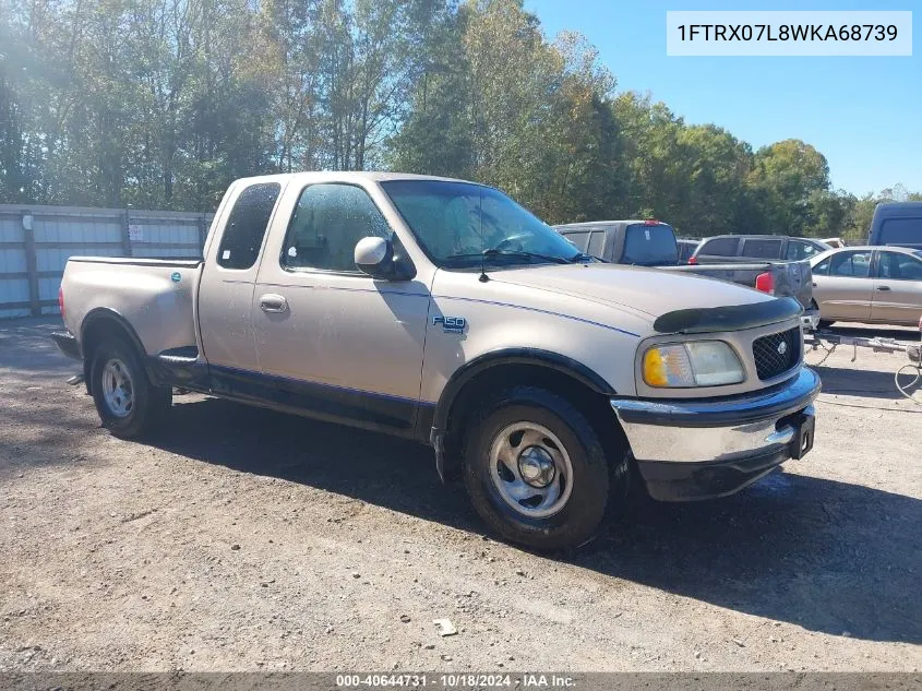 1998 Ford F-150 Lariat/Xl/Xlt VIN: 1FTRX07L8WKA68739 Lot: 40644731