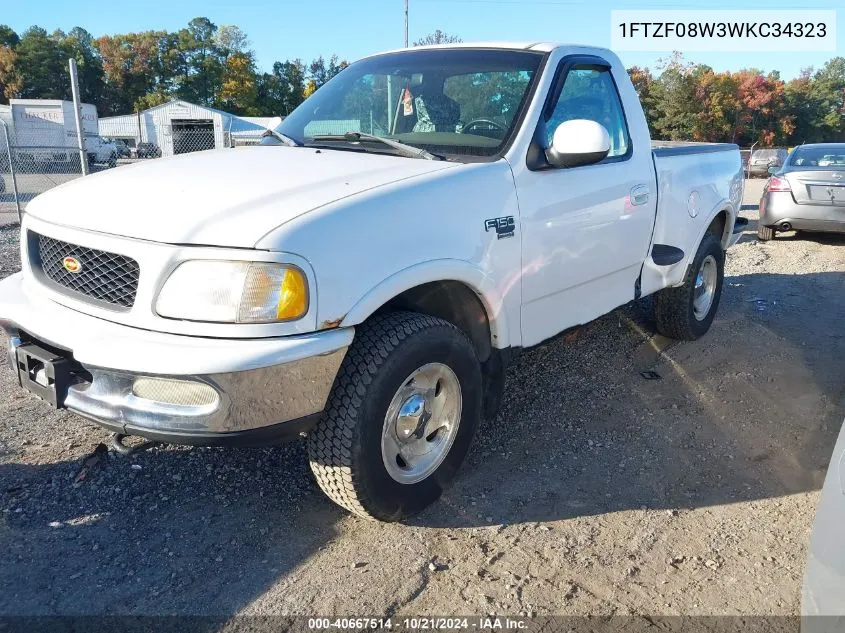 1998 Ford F-150 Lariat/Standard/Xl/Xlt VIN: 1FTZF08W3WKC34323 Lot: 40667514