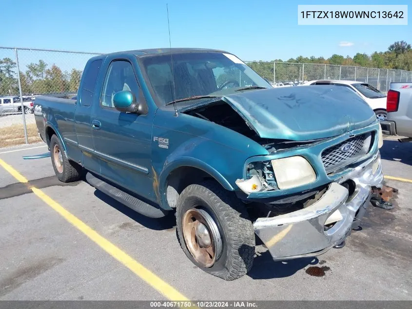 1998 Ford F-150 Lariat/Standard/Xl/Xlt VIN: 1FTZX18W0WNC13642 Lot: 40671750