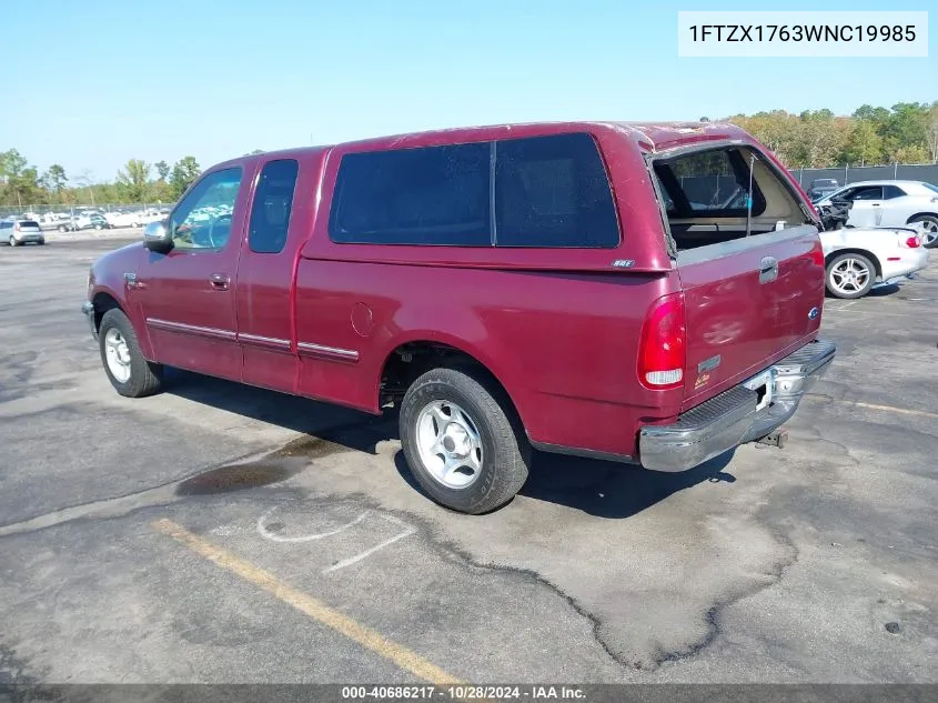 1998 Ford F-150 Lariat/Standard/Xl/Xlt VIN: 1FTZX1763WNC19985 Lot: 40686217