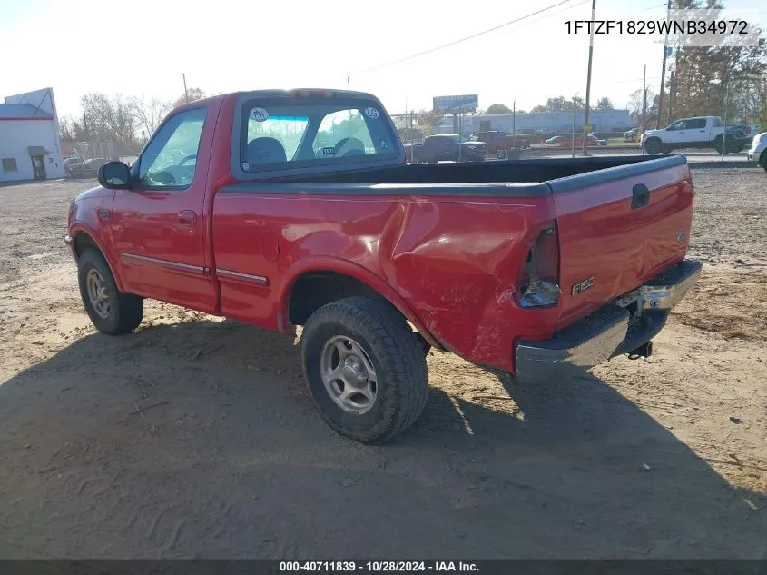 1998 Ford F-150 Standard/Xl/Xlt VIN: 1FTZF1829WNB34972 Lot: 40711839