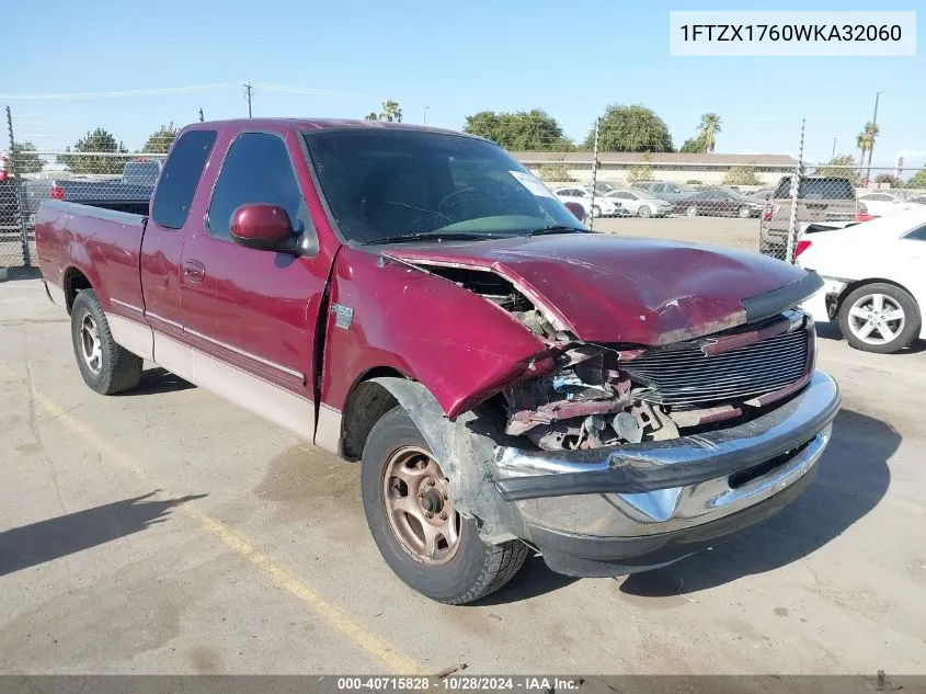 1998 Ford F-150 Lariat/Standard/Xl/Xlt VIN: 1FTZX1760WKA32060 Lot: 40715828