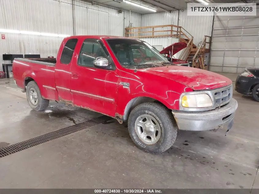 1998 Ford F-150 Lariat/Standard/Xl/Xlt VIN: 1FTZX1761WKB08028 Lot: 40724830