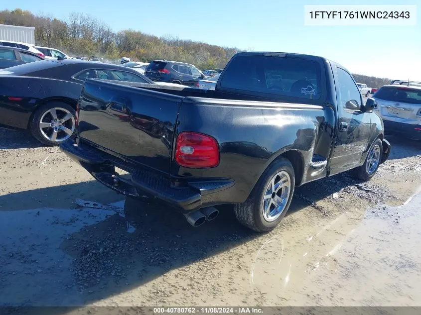 1998 Ford F-150 Lariat/Standard/Xl/Xlt VIN: 1FTYF1761WNC24343 Lot: 40780762