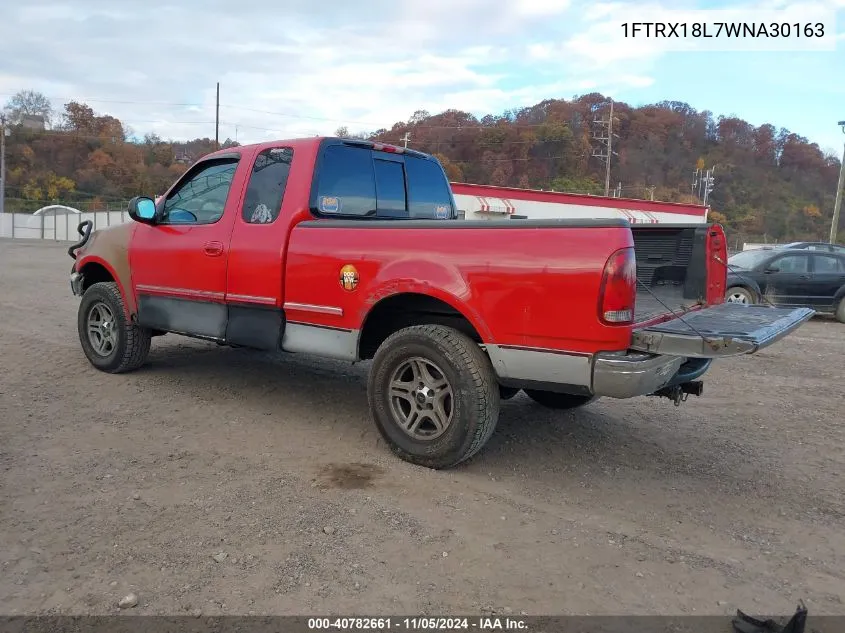 1998 Ford F-150 Lariat/Standard/Xl/Xlt VIN: 1FTRX18L7WNA30163 Lot: 40782661