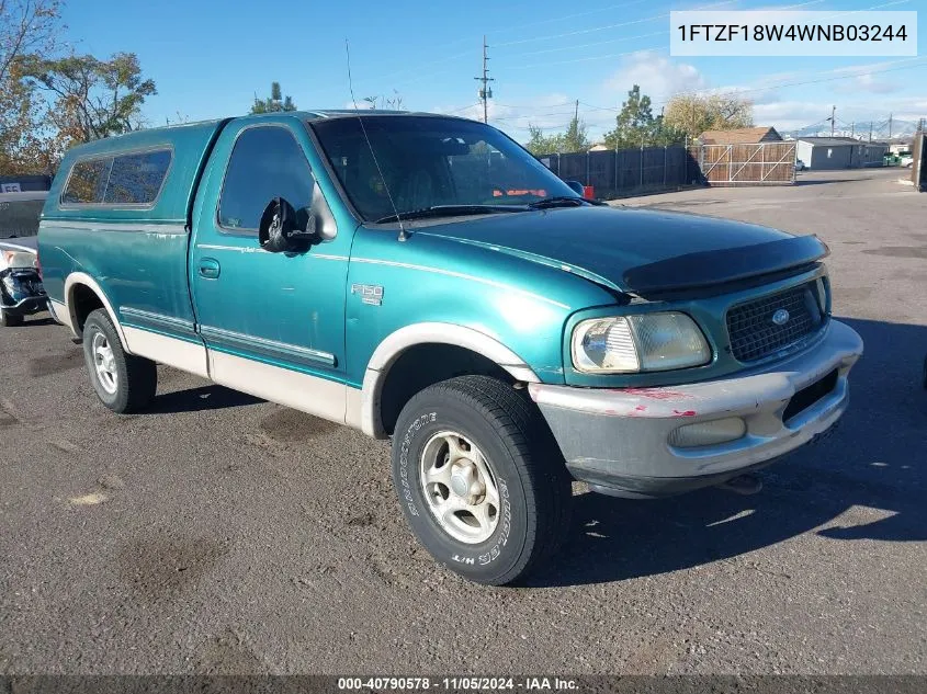 1998 Ford F-150 Lariat/Standard/Xl/Xlt VIN: 1FTZF18W4WNB03244 Lot: 40790578