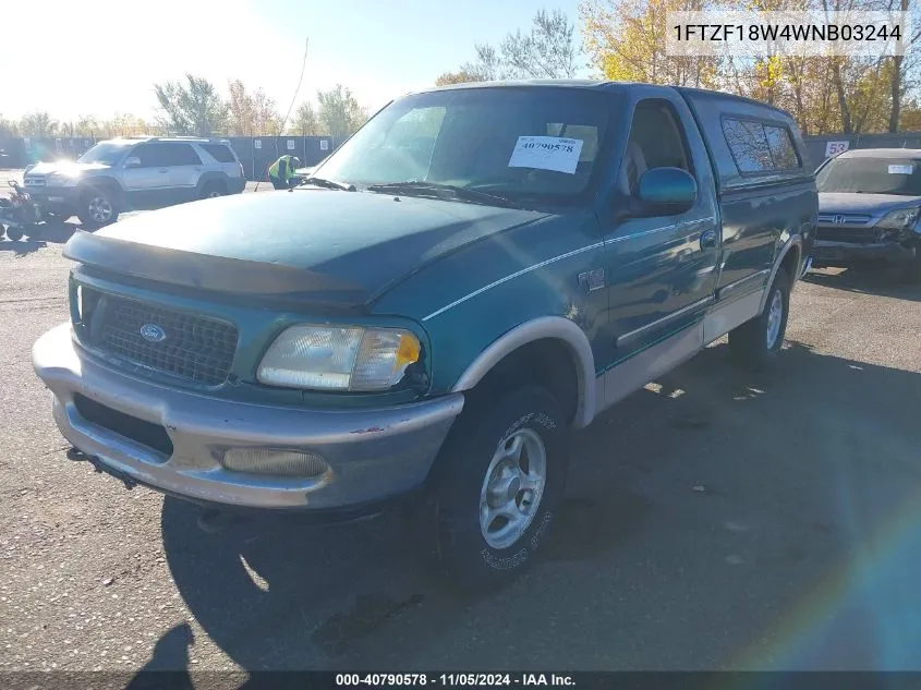 1998 Ford F-150 Lariat/Standard/Xl/Xlt VIN: 1FTZF18W4WNB03244 Lot: 40790578