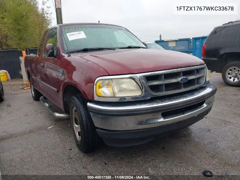 1998 Ford F-150 Lariat/Standard/Xl/Xlt VIN: 1FTZX1767WKC33678 Lot: 40817355