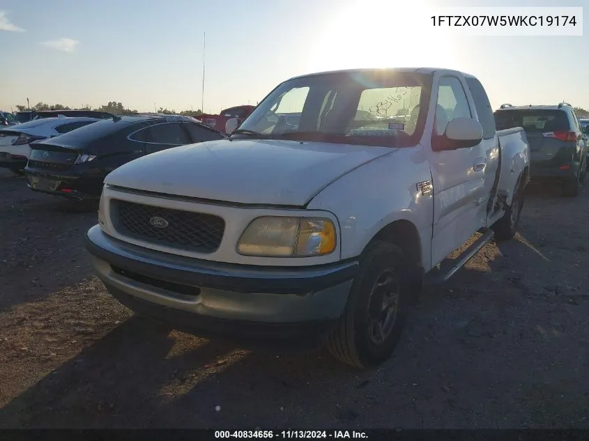 1FTZX07W5WKC19174 1998 Ford F-150 Lariat/Xl/Xlt