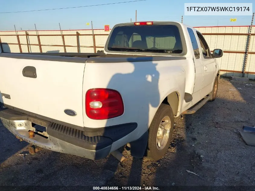 1FTZX07W5WKC19174 1998 Ford F-150 Lariat/Xl/Xlt